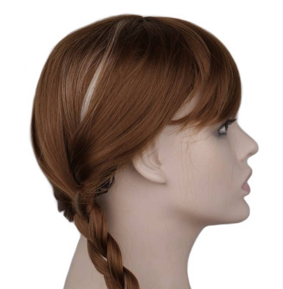 アナと雪の女王 アナ ウィッグセット 緑 コスプレ大人用 ドレス ウィッグ ネックレス 3点セット ハロウ  - 画像4