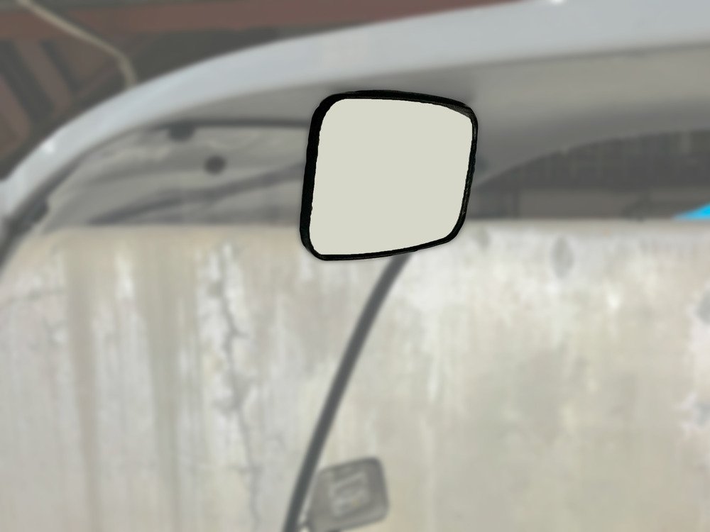 バックミラー ジャイロキャノピー ホンダ  TA03 TA02 用 簡単設置  デリバリー ミラー 