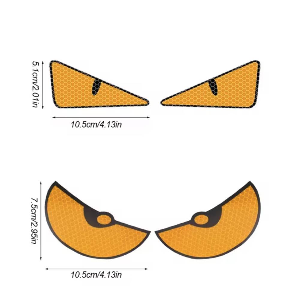 カーステッカー 反射 ステッカー キャットアイ 夜間 運転 トラック バイク 車 デカール  赤 - 画像3
