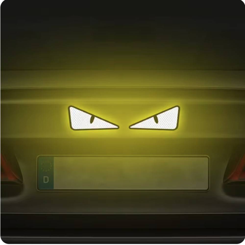 カーステッカー 反射 ステッカー キャットアイ 夜間 運転 トラック バイク 車 デカール  赤 - 画像5