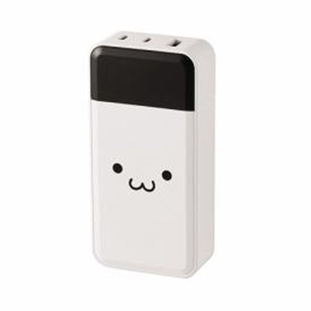 エレコム 残量表示 高出力 モバイルバッテリー DE-C51L-10000WF 10000mAh 3  白