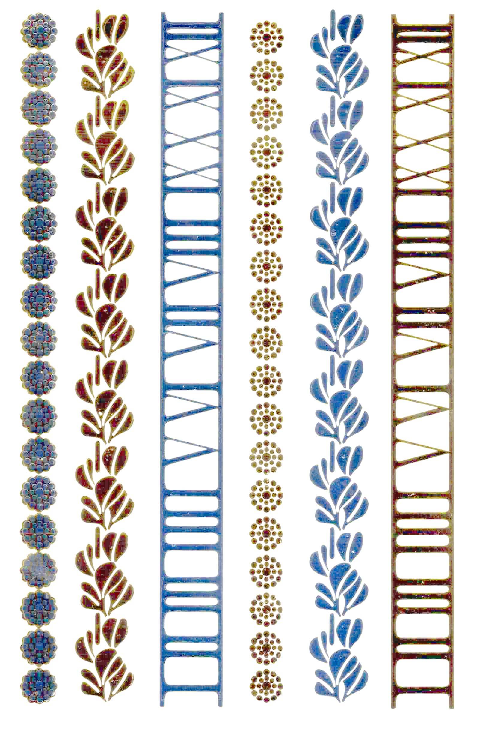 タトゥーシール メタリック ボディシール プール 海 夏 ビーチ お祭り コスプレ 南国 民族風 002