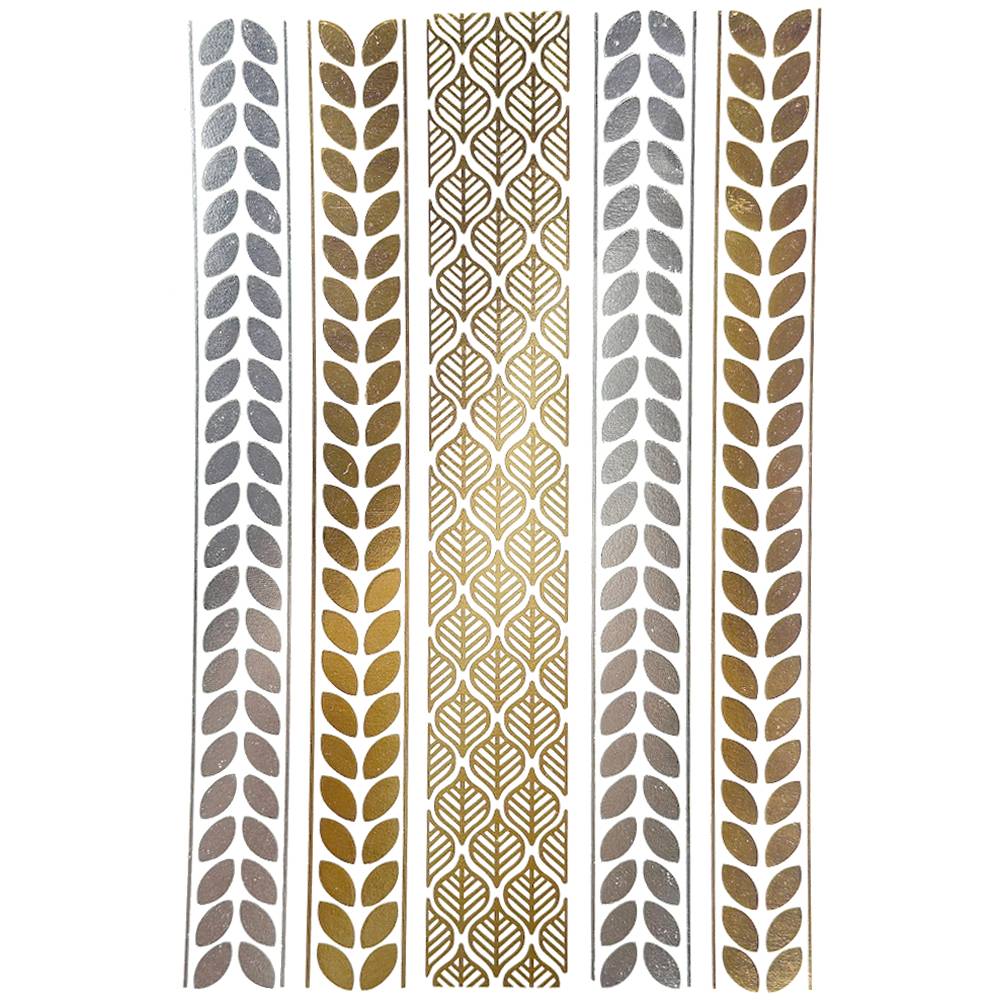 フラッシュタトゥーシール メタリック シャイニング 輝く ボディシール 海 コスプレ 南国 民族風  013 - 画像1