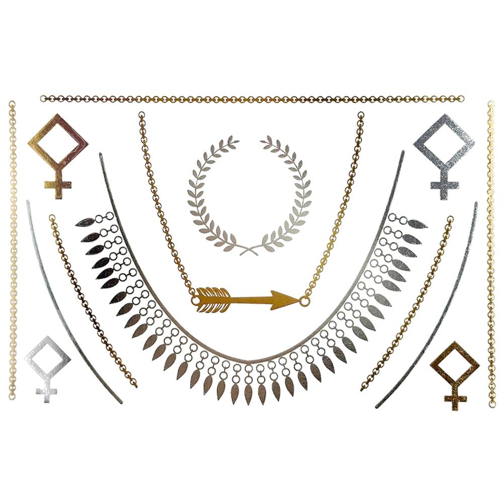 メタリック ビーチ コスプレ お祭り ボディシール 南国 民族風   017