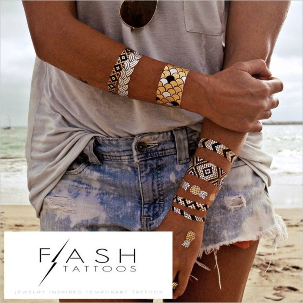 シルバー アクセサリー ゴールド メタリック お祭り 輝く ボディシール ファンデーション 南国 タ  018 - 画像3