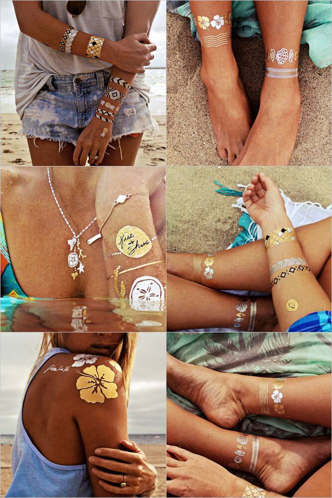 アクセサリー ステッカー 動物 フェイク 幾何学模様 ボディシール タトゥーシール 入れ墨 刺青 豪  set - 画像2