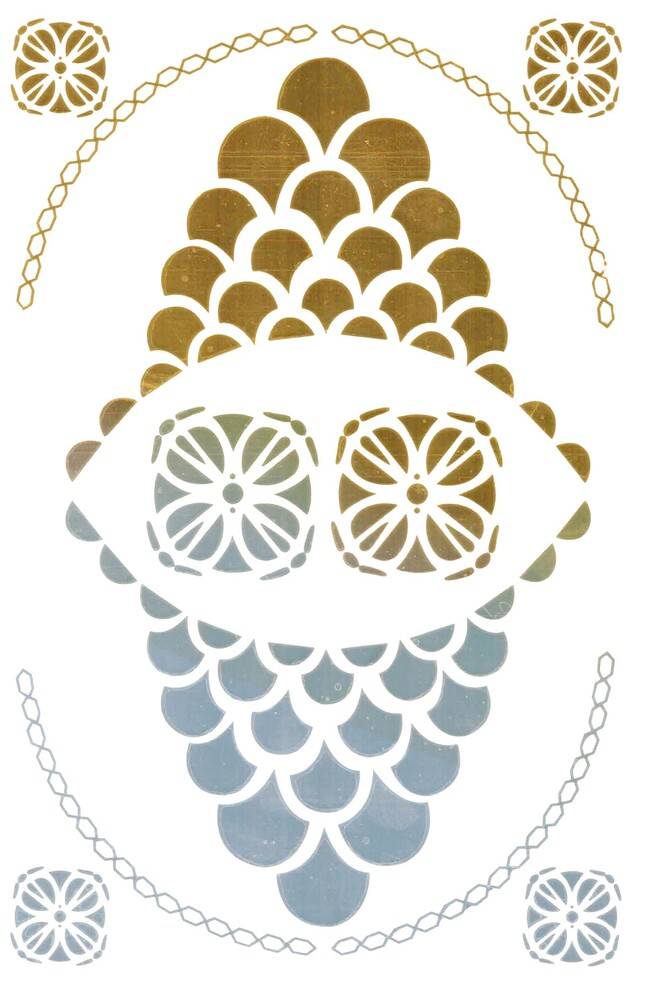 アクセサリー ステッカー 動物 フェイク 幾何学模様 ボディシール タトゥーシール 入れ墨 刺青 豪  set - 画像4