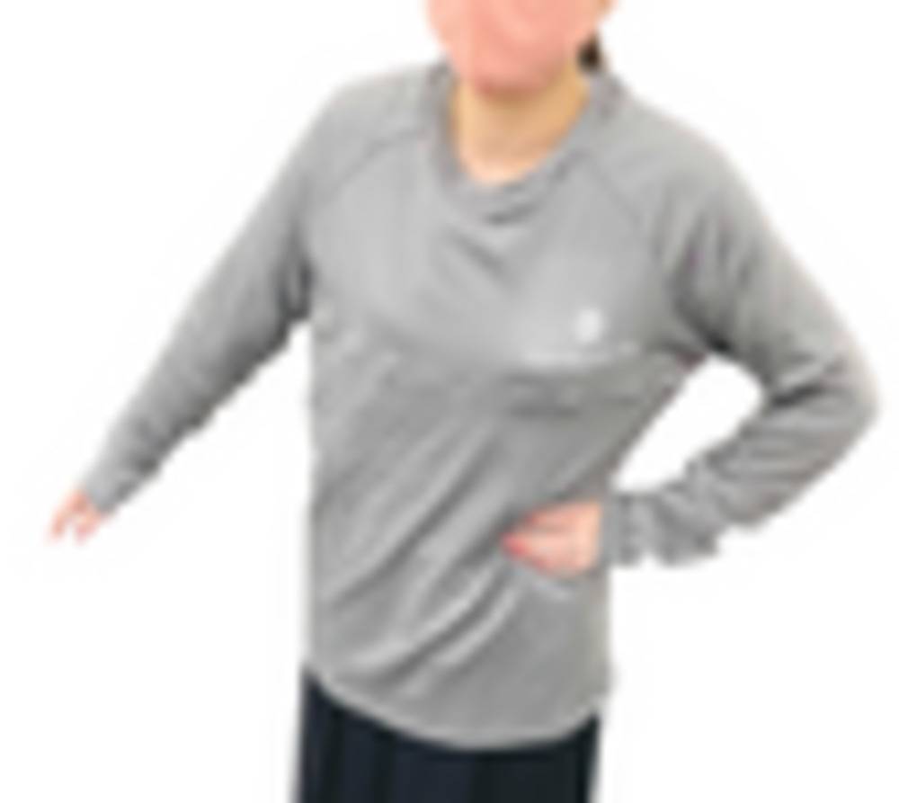 フードパンダ foodpanda 冬用Tシャツ 長袖 ヒートテック グレー ロングTシ  Mサイズ