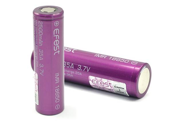 イーフェスト 充電池 Efest IMR 18650 2本1組 バッテリー 3000mAh 35A 3.7 