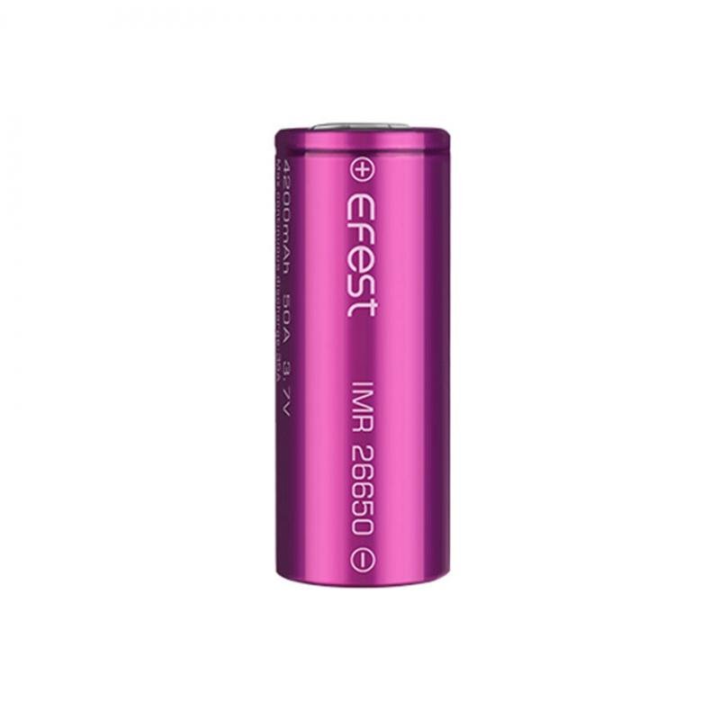 イーフェスト Efest IMR 26650 4200mAh 50A フラットトップ   2個入り