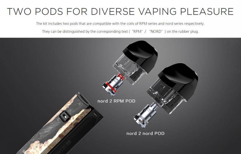 スモック smok vape Nord 2 ポッドシステムキット 150  2ブラックコブラ - 画像4
