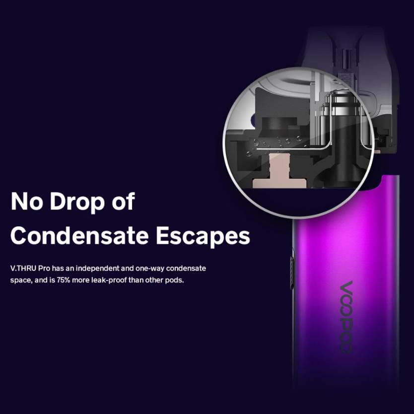 VOOPOO V.THRU Pro Pod Kit 900mAh POD VAPE スターターキット グレー - 画像3