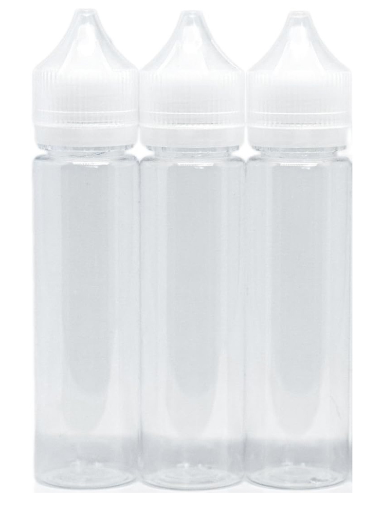 ユニコーンボトル 60ml 3本セット クリアキャップ付き 電子タバコ VAPE リキッド 自作 DIY 