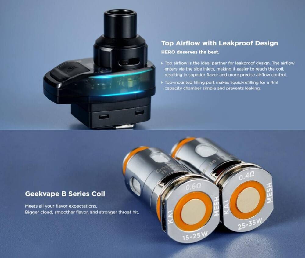 ギークベープ Geekvape H45 Aegis Hero 2 ポッドシステムキット 本体 電子タバコ - 画像5