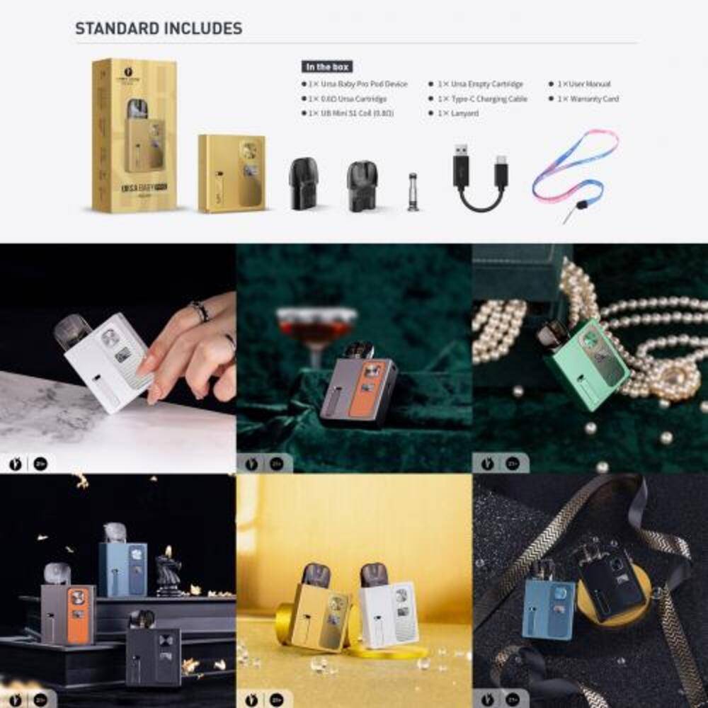 ロストべイプ LostVape Ursa Baby Pro ポッドシステム 900mAh 2.5ml ガンメタル - 画像4