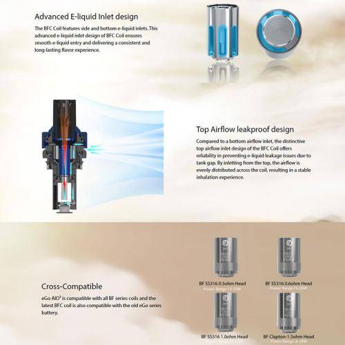 ジョイテック Joyetech eGo AIO 2 エゴ2 キット 1700mAh 2ml シルバー (シンプルパッケージ)  - 画像3