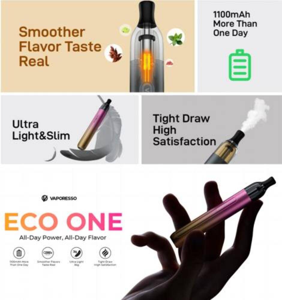 One 使い方 Eco 2ml　 エコワン スティック型  vape 電子タバコ 7サンセットビーチ - 画像2