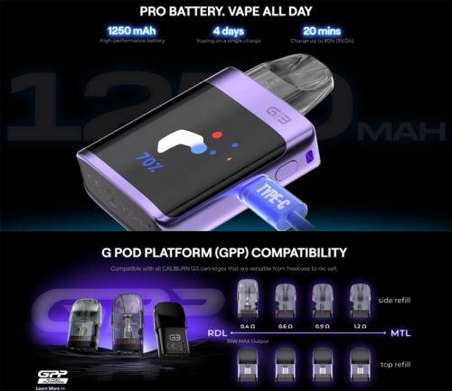 カリバーン G3 Pro KOKO Caliburn プロ ココ キット ユーウェル Uwell - 画像3