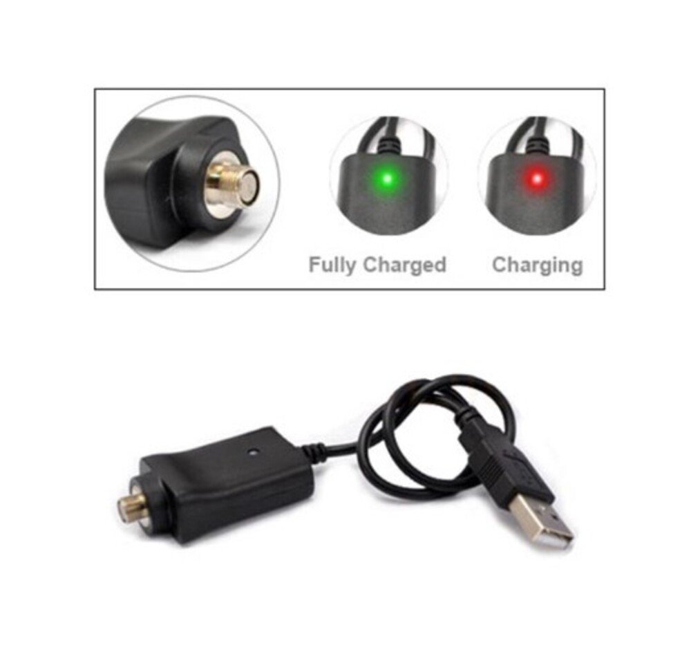 電子タバコ USB 充電ケーブル 充電器 ねじ式 510 EVOD / eGo-T 