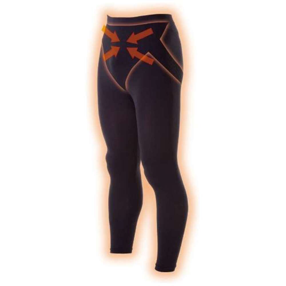 ブラック スポーツ メンズ 男性 トレーニング 薄型タイプ 加圧 スパッツ 熱圧 吸湿熱圧加工   M - 画像6