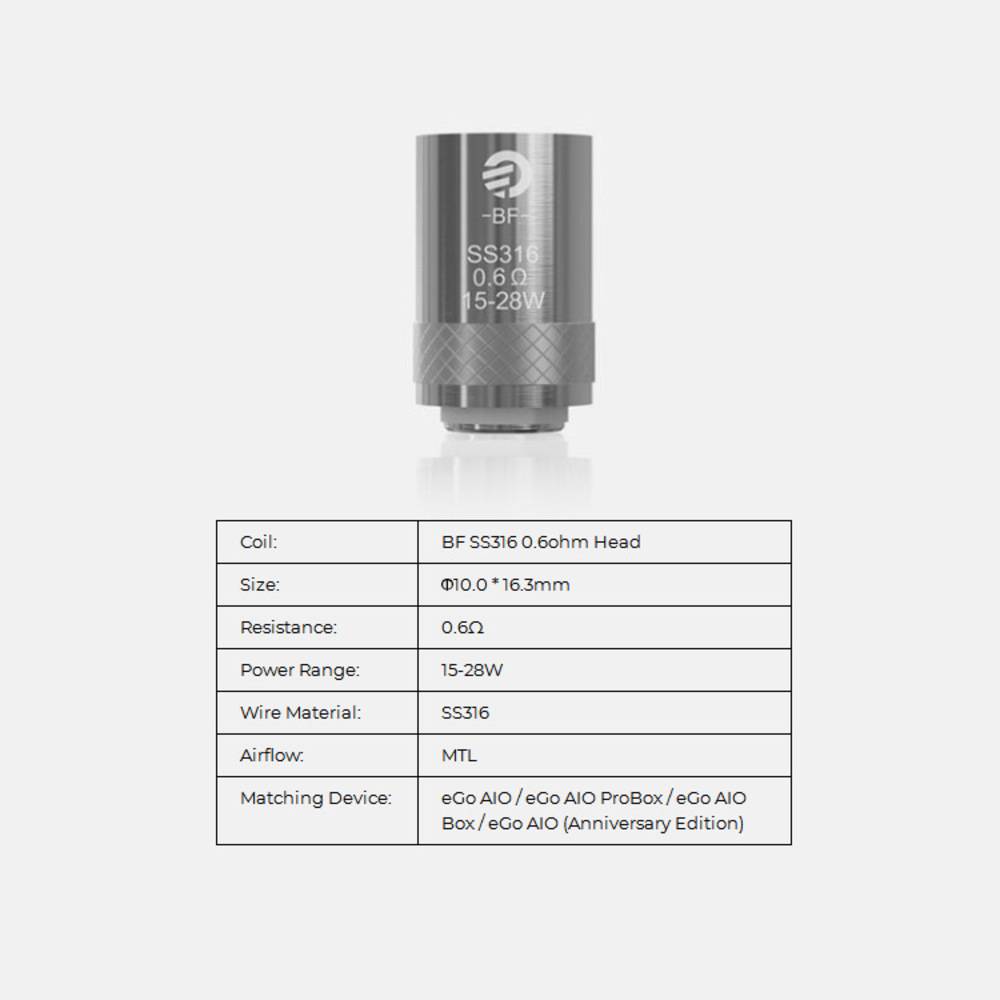 Joyetech BF コイル 5個セット ステンレス SS316 電子タバコ 0.6ohm - 画像3