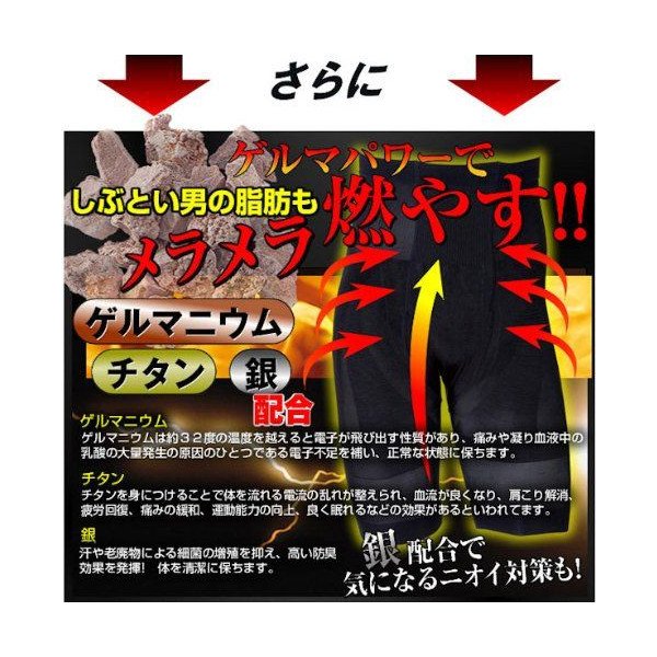 寝ながら ウェストスパッツ メンズ 補正下着 加圧下着 ダイエット 男性  M-L - 画像3