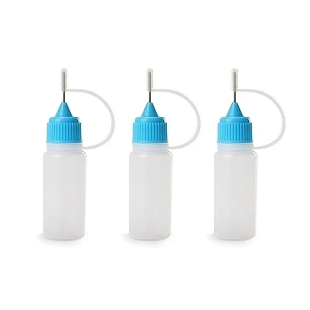 DIY 3個 10ml 電子タバコ ドロッパーボトル ニードルボトル リキッド自作用   ブルー - 画像1