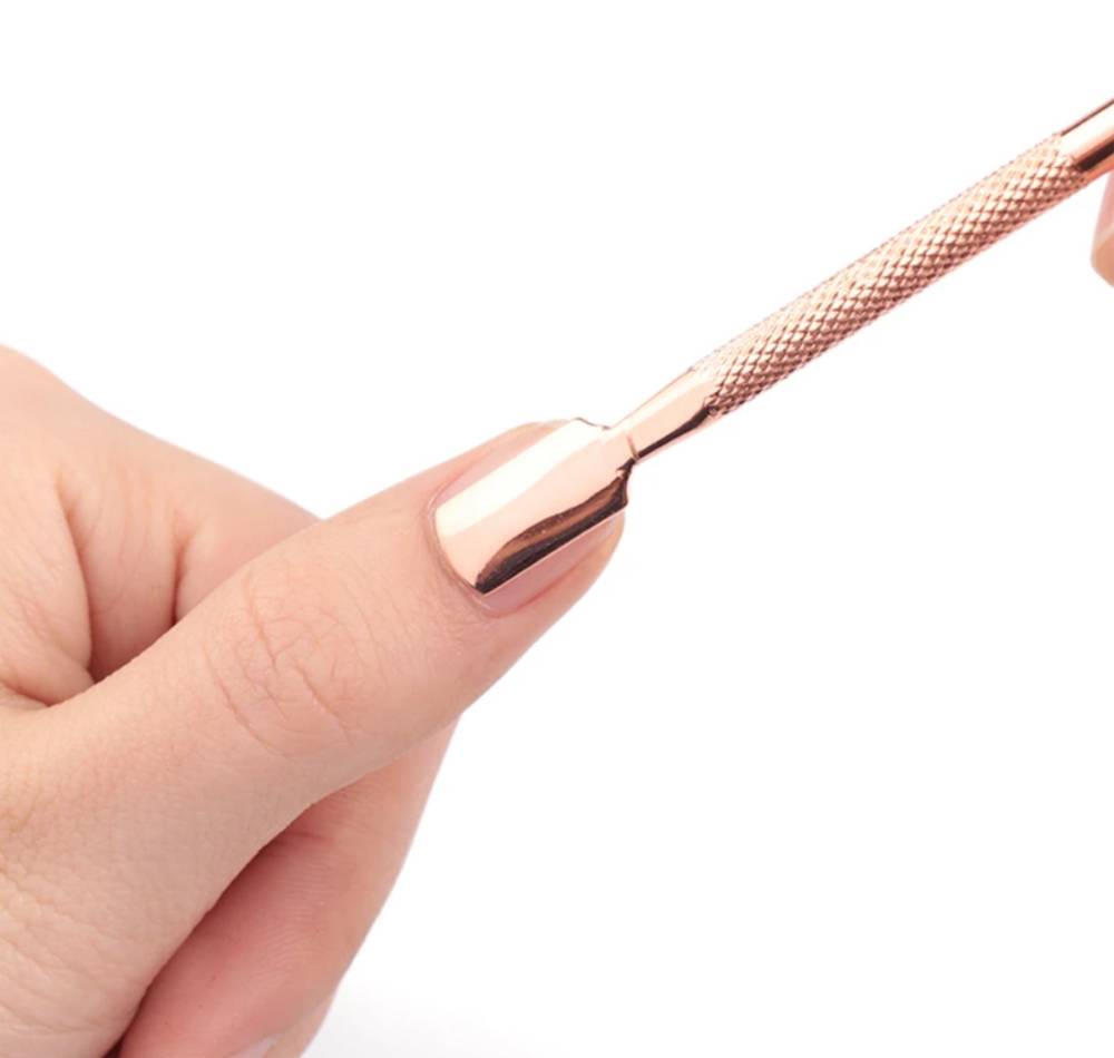キューティクルプッシャー 甘皮処理 ステンレス製 ネイル マニキュアツール スティック  金色 - 画像3