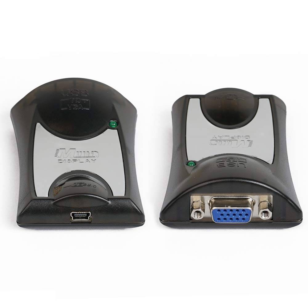 Wavlink USB 2.0 VGAビデオグラフィックスディスプレイアダプタ 解像度1920x1080 EXTRAモニタ HDTV、LCD、プロジェクタ接続 Windows 10、8.1、8、7、XP対応  - 画像2