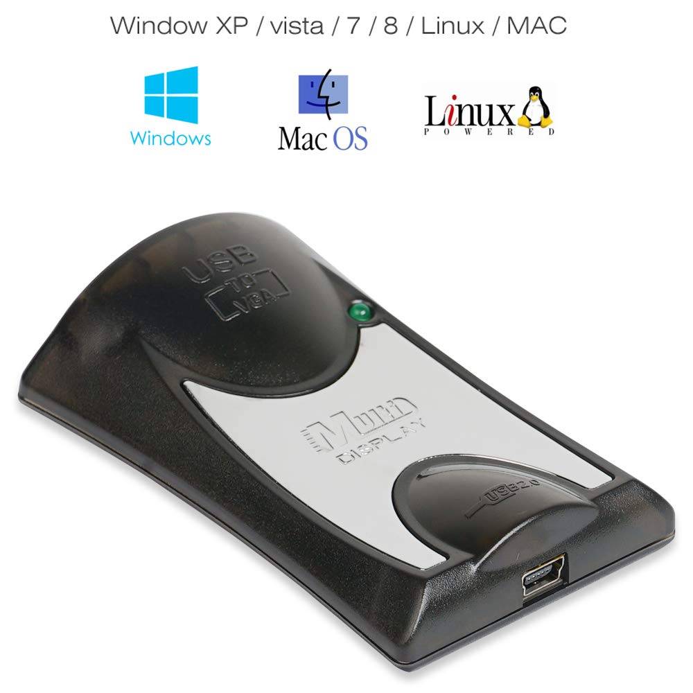 Wavlink USB 2.0 VGAビデオグラフィックスディスプレイアダプタ 解像度1920x1080 EXTRAモニタ HDTV、LCD、プロジェクタ接続 Windows 10、8.1、8、7、XP対応  - 画像5