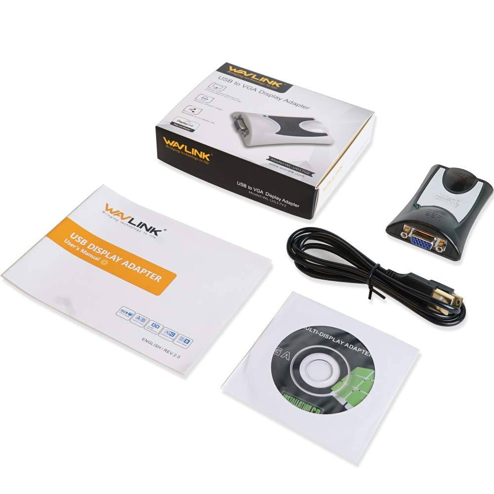 Wavlink USB 2.0 VGAビデオグラフィックスディスプレイアダプタ 解像度1920x1080 EXTRAモニタ HDTV、LCD、プロジェクタ接続 Windows 10、8.1、8、7、XP対応  - 画像7