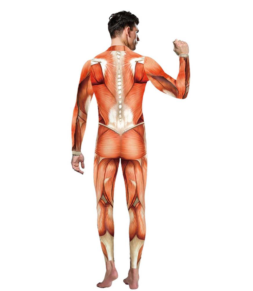 全身 タイツ 筋肉 スーツ メンズ おもしろ 漫画 ハロウィン コスプレ コスチューム 巨人 進撃   L - 画像4