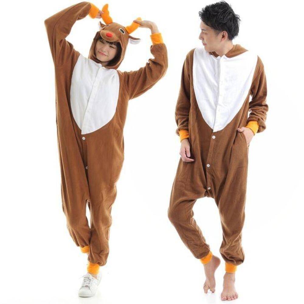 トナカイ コスプレ 着ぐるみ クリスマス パジャマ 衣装 パーティ イベント 宴会 ハロウィン レディース メンズ M - 画像5