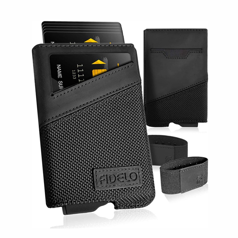 パスケース メンズ ミニマリスト スリム カードケース 財布 フェイクレザー コンパクト 軽量 男性 ブラックナイロン