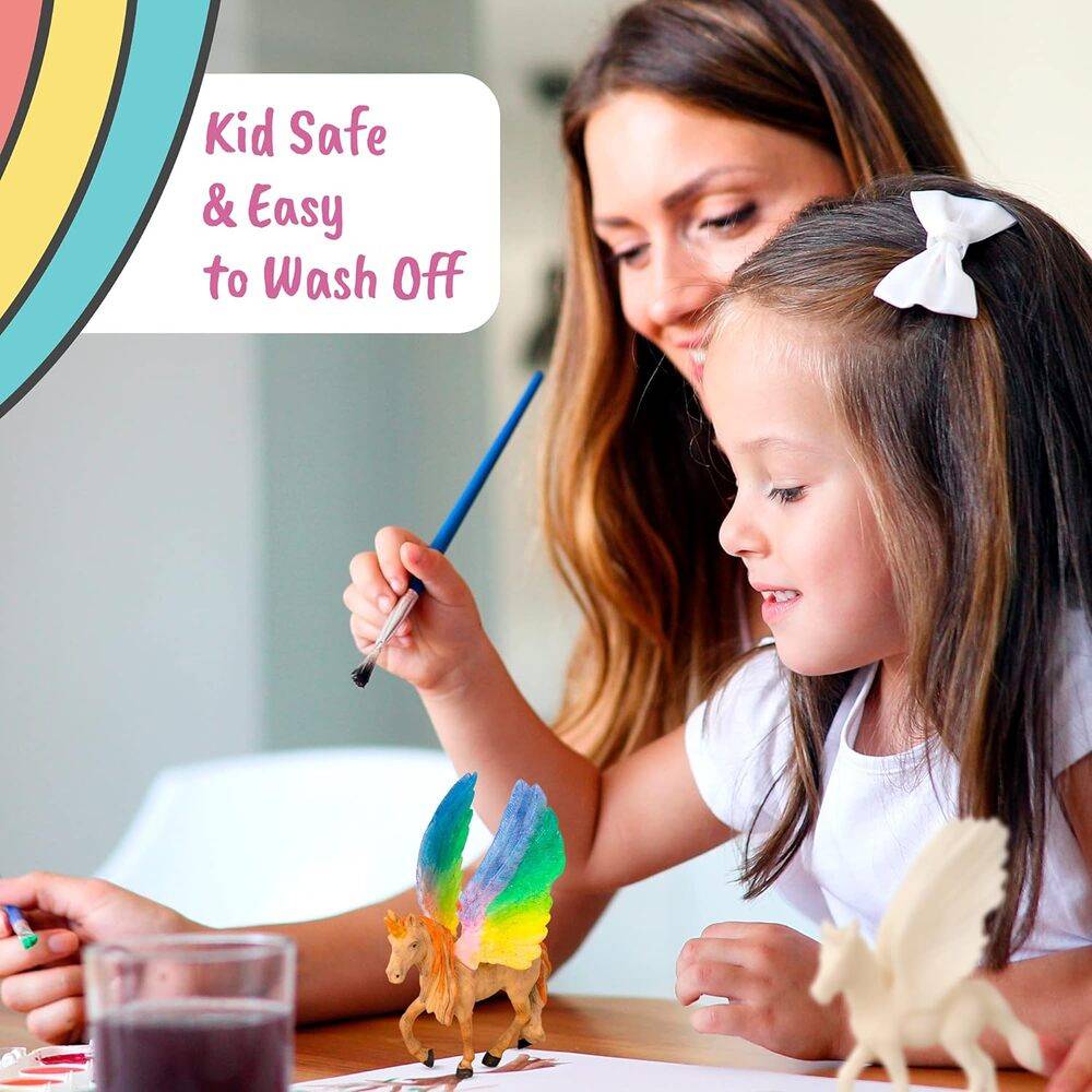 ユニコーン 塗り絵 キット 女の子 かわいい おもちゃ プレゼント フィギュア 人形 絵具 子供 ギフト  - 画像4