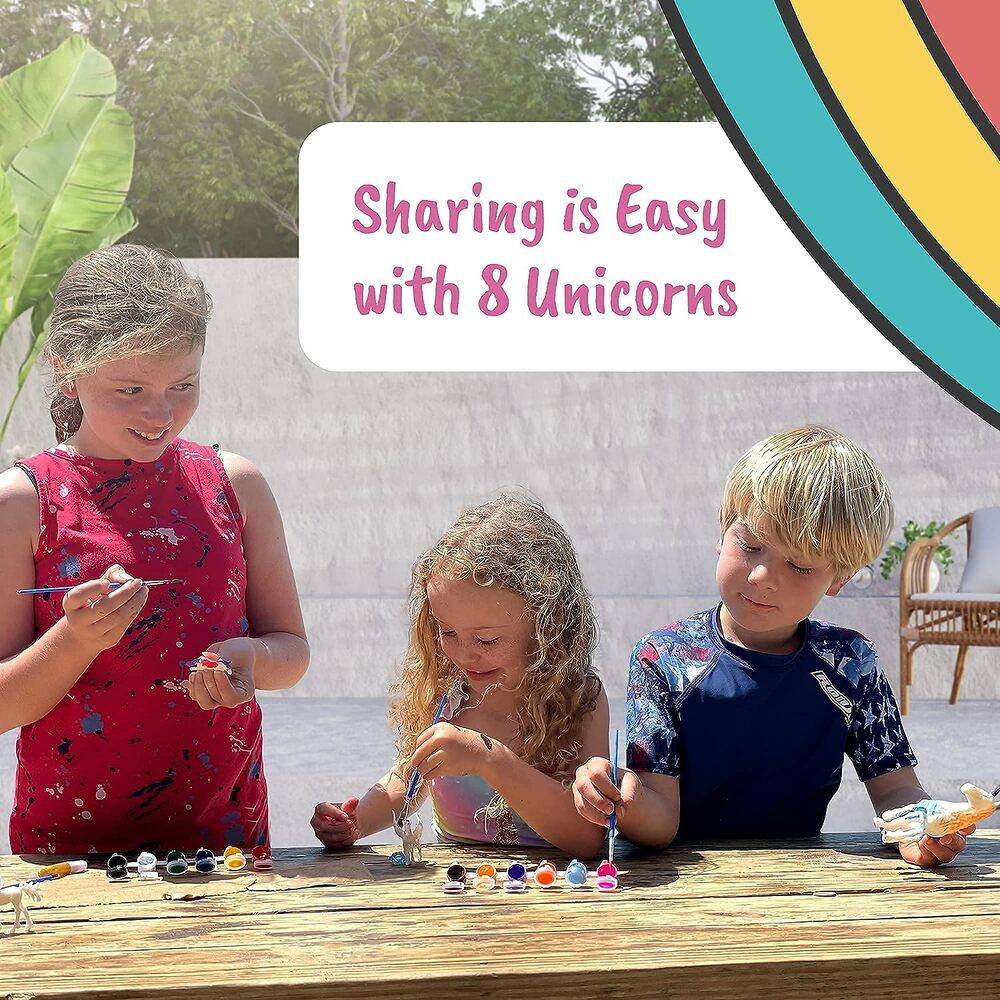 ユニコーン 塗り絵 キット 女の子 かわいい おもちゃ プレゼント フィギュア 人形 絵具 子供 ギフト  - 画像5