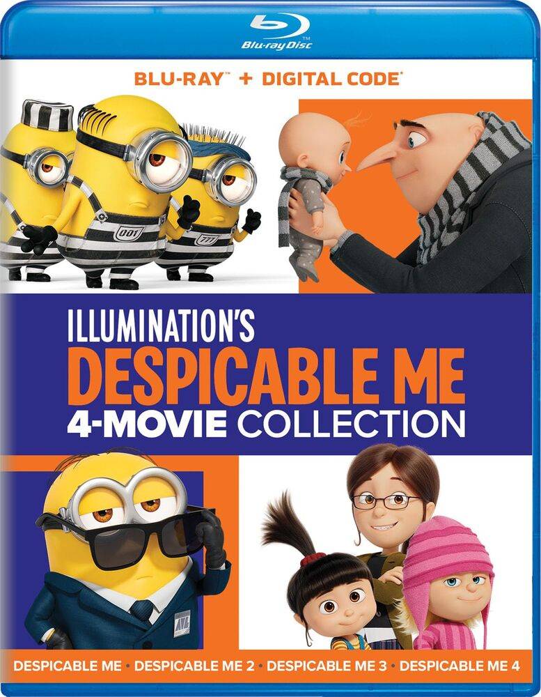 海外版 Blu-ray Despicable Me 4ムービーコレクション ミニオンズ 全作セット 英語音声 デジタルコード付 並行輸入品 怪盗グルーの月泥棒