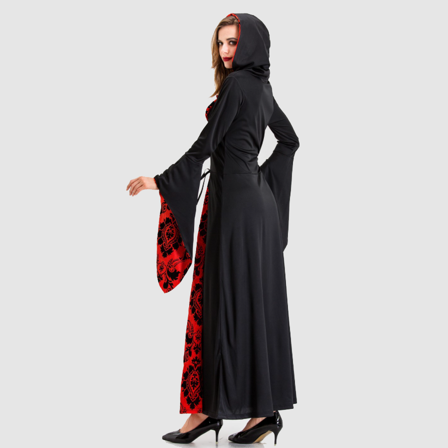 ロング 大人 ドレス レディース 衣装 ハロウィン コスプレ コスチューム 仮装 吸血鬼 ヴァンパイア   M - 画像2