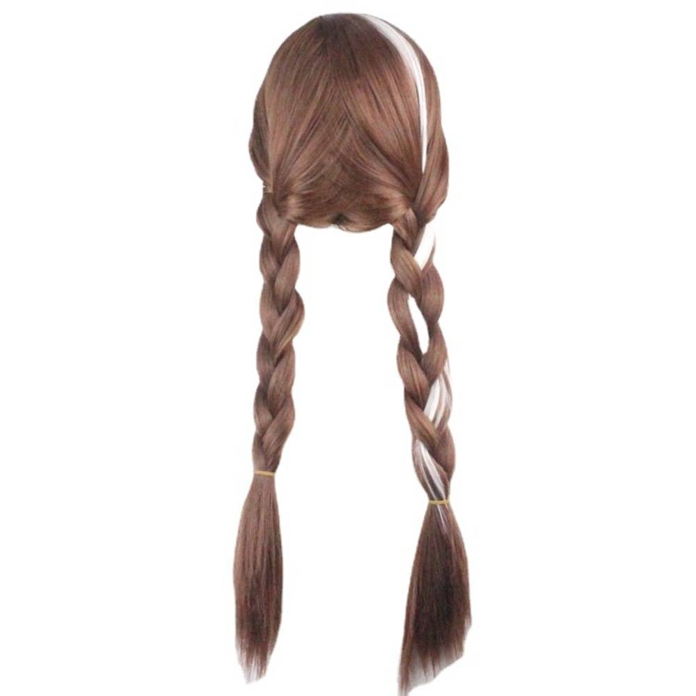 アナ雪 ディズニー ウィッグ 三つ編み ブラウン 茶色 耐熱 ハロウィン コスプレ アナと雪の女王 